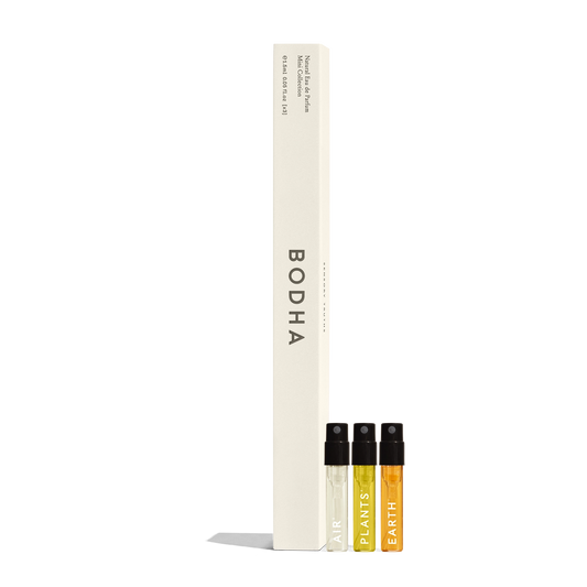 Eau de Parfum Mini Set with Earth, Plants and Air. Natural perfume 3 x 1.5ml sprays by BODHA.