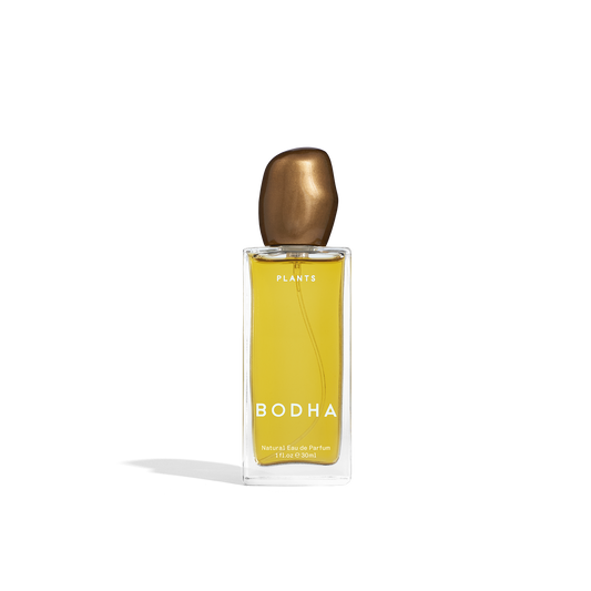 Plants natural Eau de Parfum 30ml glass spray bottle with hand-cast bronze lid by BODHA